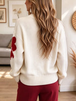 Retro Elegant Knit Floral Art Casual Stylish Long Sleeve Sweater