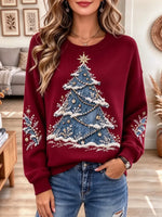 Lovely Christmas Pattern Art Casual Stylish Long Sleeve Sweatshirt