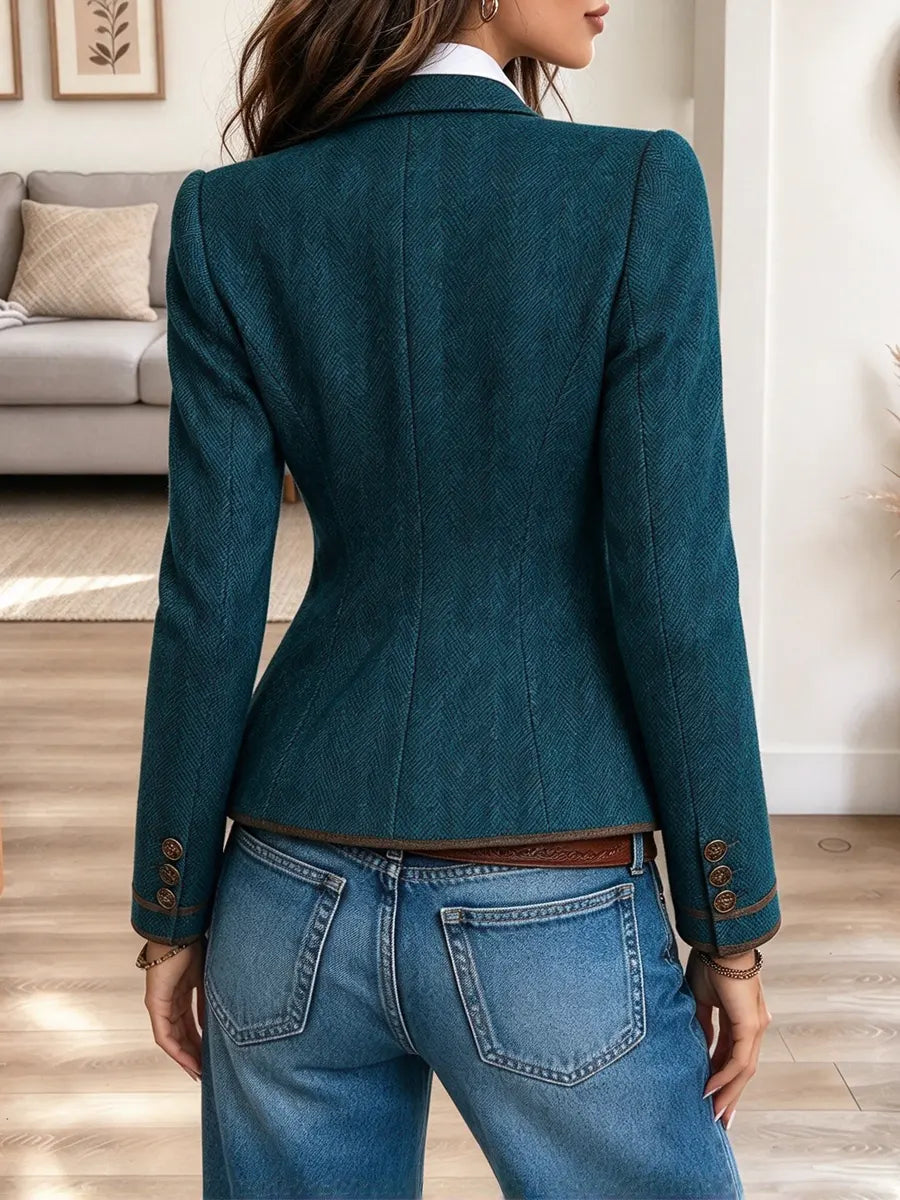 Retro Chic Art Casual Stylish Long Sleeve Lapel Blazer Coat