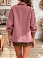 Retro Chic Cozy Asymmetrical Wrap Art Casual Stylish Long Sleeve Lapel Coat