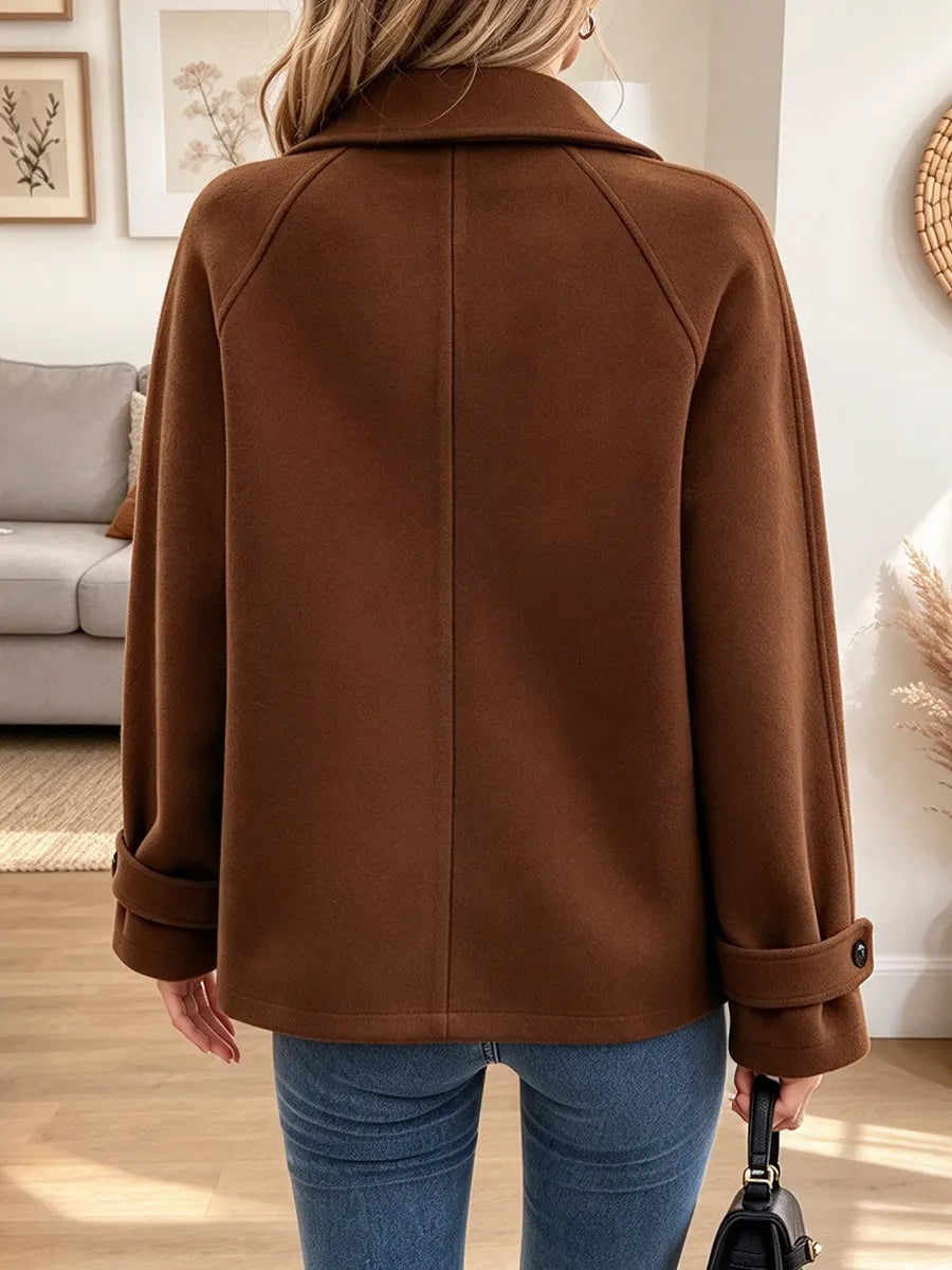 Retro Chic Lapel Button Art Casual Stylish Long Sleeve Coat