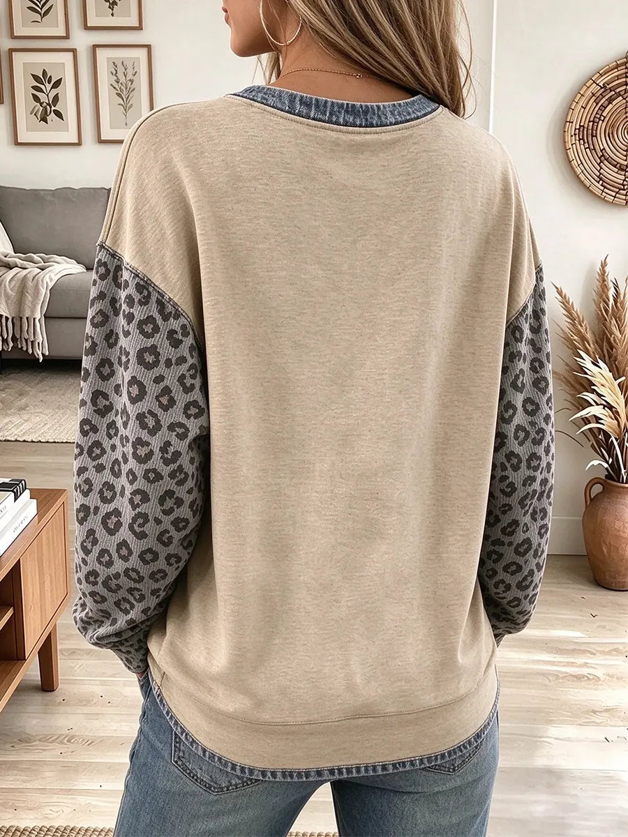 Women's Color Block Patchwork Sweatshirt