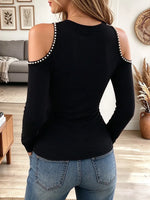 Women's Cold Shoulder Long Sleeve Top