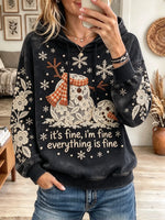 Women's Snowman Graphic Print Hoodie