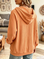 Vintage Elegant Knitted Hooded Zip-up Sweatshirt