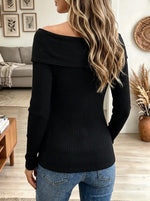 Women's Bow Accent Ribbed Top