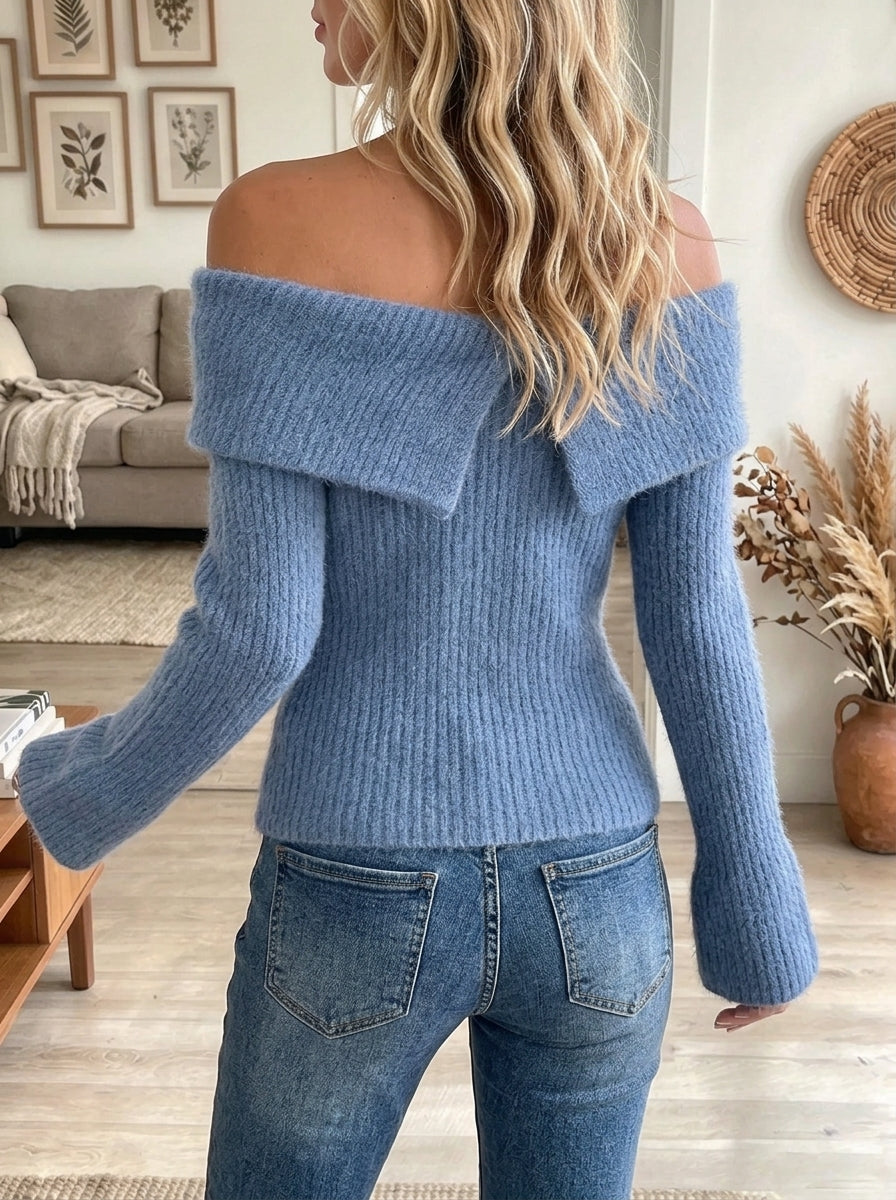 Women's Off-the-Shoulder Knit Top