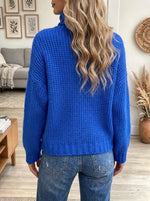 Women's Pocket Turtleneck Chunky Sweater
