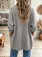 Women's Open-Front Ribbed Knit Cardigan