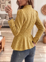 Vintage Elegant Sparkling Wool Blend Jacket