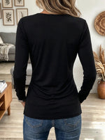 Women's Studded Asymmetric Cowl Neck Top