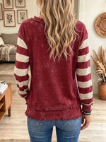 Women's Christmas Tree Striped Sweatshirt