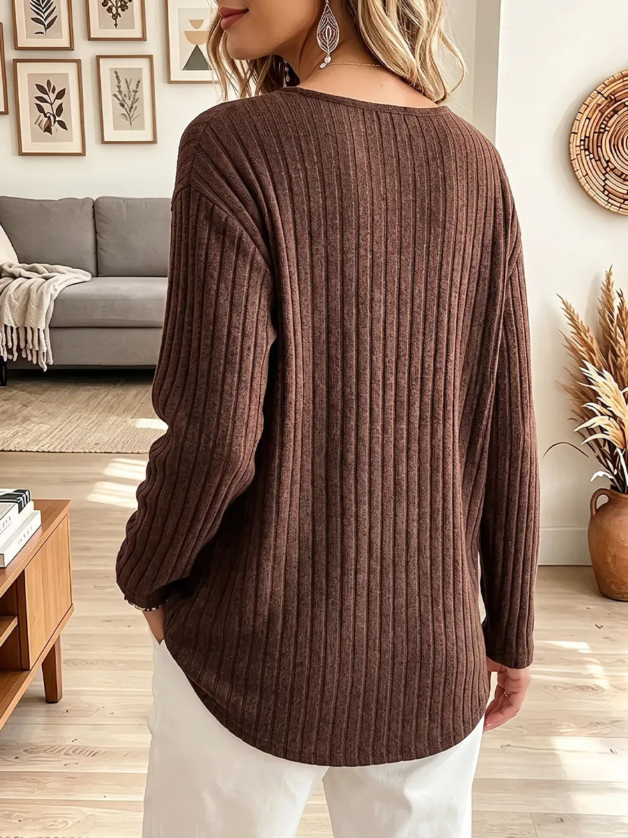 Vintage Elegant Knitted Fabric Casual And Comfortable Shirt