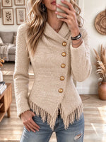 Women's Tweed Fringe Wool Short Coat