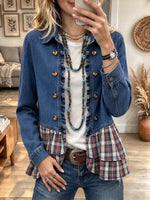 Women's Double Breasted Denim Jacket