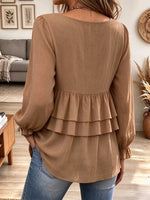 Women's Ruffled Casual Long-sleeve Shirt