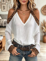 Women's Cold Shoulder Long Sleeve Blouse