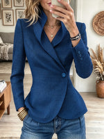 Women's Asymmetric Lapel Tailored Blazer