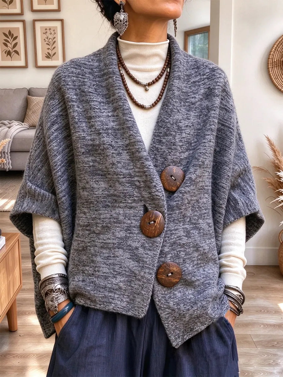 Retro Cozy V Collar Knitted Art Casual Stylish Long Sleeve Cardigan Coat
