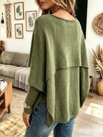 Vintage Elegant Cape Sleeves Knit Sweater